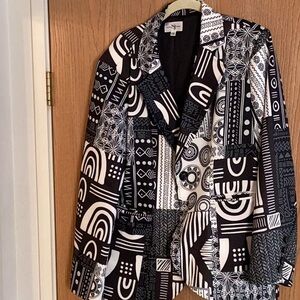Sassy Jones Fiorella Black and White Blazer